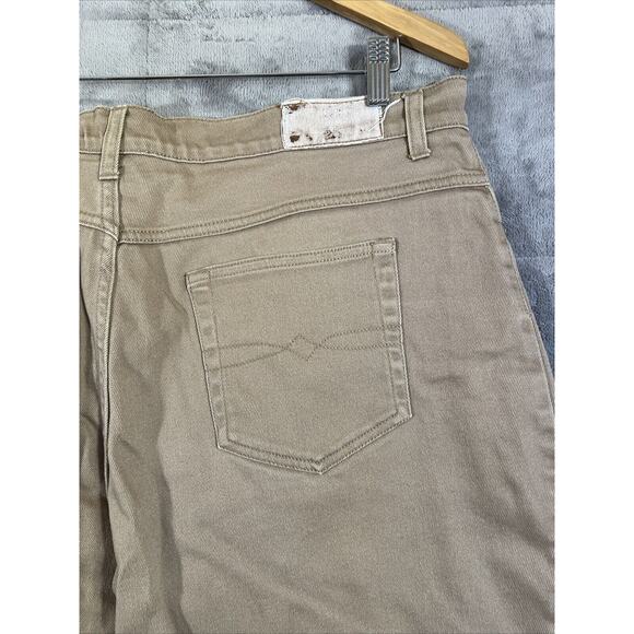 Faded Glory Jeans Women's 18P Tan Stretch Cotton Denim High Rise Tapered Y2K 90s - Picture 8 of 13